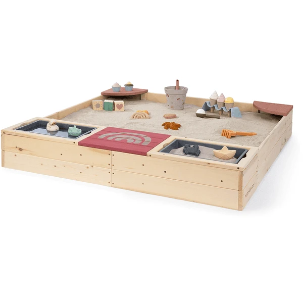 MUDDY BUDDY Zandbak "Beach Rebel" Naturel Poederroze 1 MUDDY BUDDY Zandbak "Beach Rebel" Naturel Poederroze