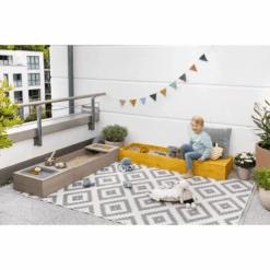 MUDDY BUDDY Zandbak "Flexy Style " Warm Grijs-oker -Kinderspeelgoed muddy buddy zandbak flexy style warm grijs oker a412733 4