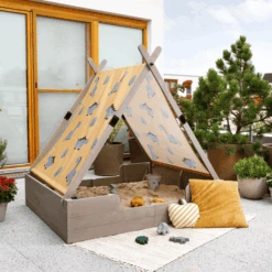 MUDDY BUDDY Zandbak Met Tent "Dino Lover" Warm Grijs 9 MUDDY BUDDY Zandbak Met Tent "Dino Lover" Warm Grijs -Kinderspeelgoed muddy buddy zandbak met tent dino lover warm grijs a412731 4