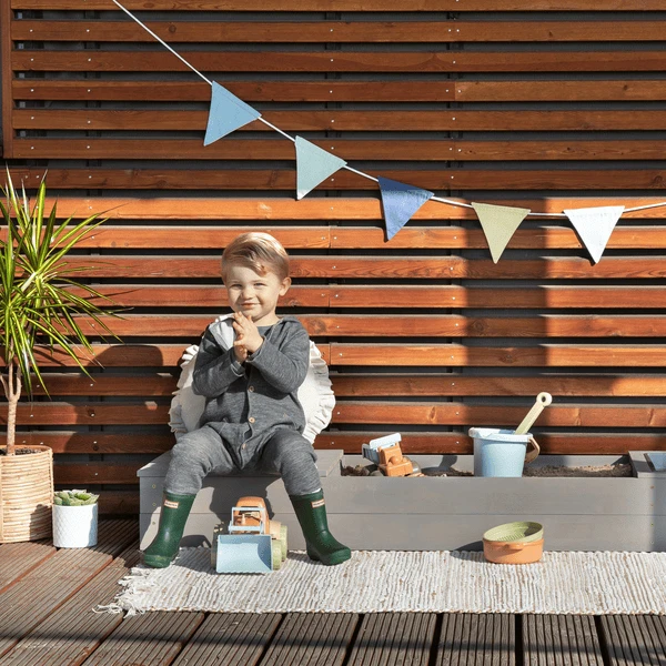 MUDDY BUDDY Zandbak "Space Saver" Warm Grijs 2 MUDDY BUDDY Zandbak "Space Saver" Warm Grijs - Afbeelding 2