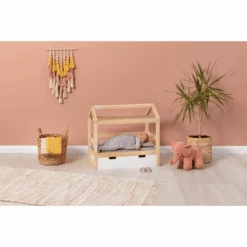 MUSTERKIND ® Poppenhuis Bed Viola Naturel/wit -Kinderspeelgoed musterkind poppenhuis bed viola naturel wit a326651 3