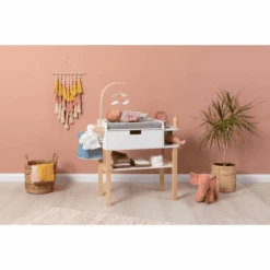 MUSTERKIND ® Viola Poppen Verschoon Unit Naturel/wit -Kinderspeelgoed musterkind viola poppen verschoon unit naturel wit a326691 4