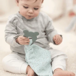 Nattou Bijtring + Knuffeldoekje Mintgroen -Kinderspeelgoed nattou bijtring knuffeldoekje mintgroen a309563 1
