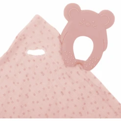 Nattou Bijtring + Knuffeldoekje Roze -Kinderspeelgoed nattou bijtring knuffeldoekje roze a309554 2