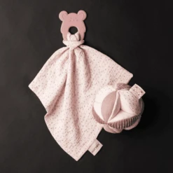 Nattou Bijtring + Knuffeldoekje Roze -Kinderspeelgoed nattou bijtring knuffeldoekje roze a309554 3