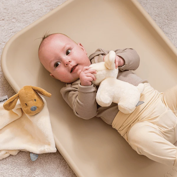 Nattou Charlie Rattle Flanel Vanille 4 Nattou Charlie Rattle Flanel Vanille - Afbeelding 4