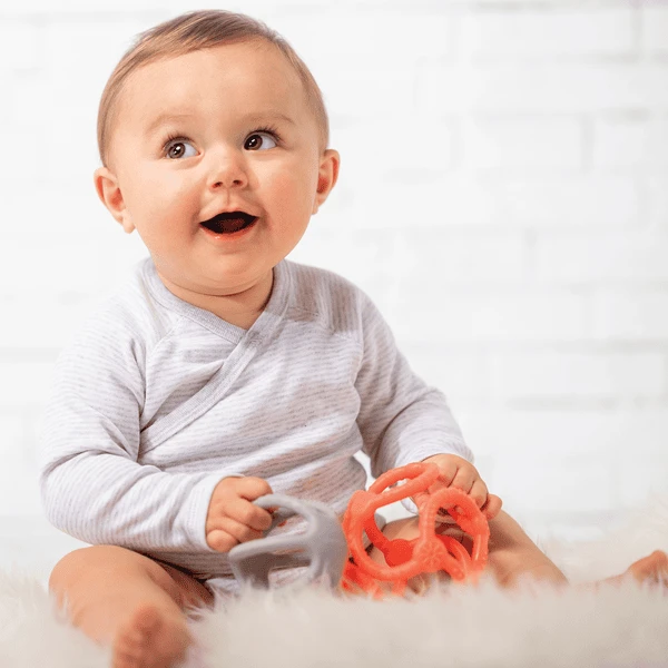 Nattou Set Ballen Orange + Grijs 2 Nattou Set Ballen Orange + Grijs - Afbeelding 2