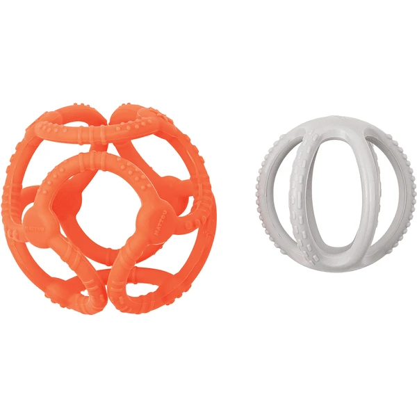 Nattou Set Ballen Orange + Grijs 3 Nattou Set Ballen Orange + Grijs - Afbeelding 3