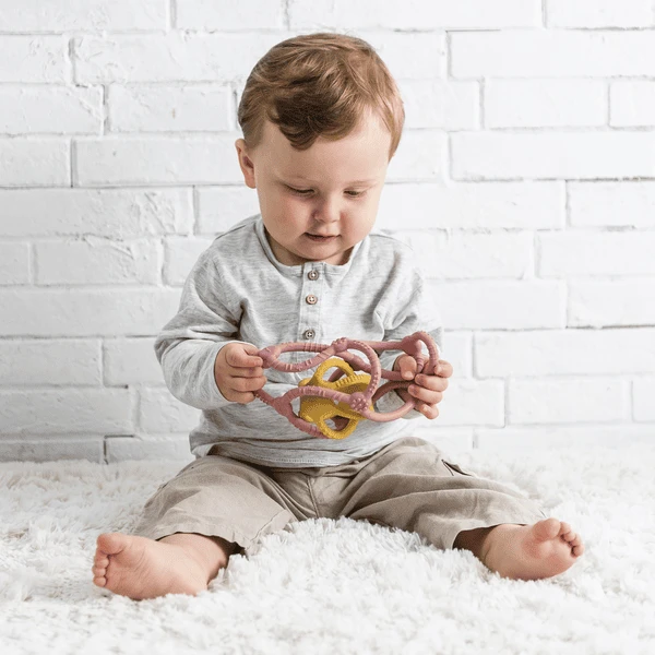 Nattou Set Ballen Oudroze + Curry 2 Nattou Set Ballen Oudroze + Curry - Afbeelding 2