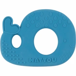 Nattou Silicone Bijtring Walvis Blauw -Kinderspeelgoed nattou silicone bijtring walvis blauw a391015 2