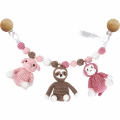 Nature Zoo Of Denmark Grote Winkelwagenmobiel - Olifant, Luiaard En Aap