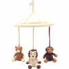 NatureZoo Of Denmark Mobiel Teddybeer, Leeuw & Aap Beige