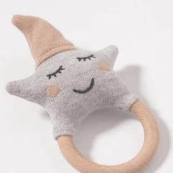 Nordic Coast Company Rammelaarster, Roze-grijs -Kinderspeelgoed nordic coast company rammelaarster roze grijs a396322 2