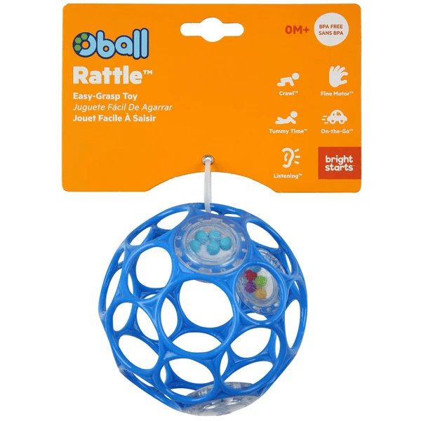 Oball™ Rammelaar Blauw, 10 Cm 2 Oball™ Rammelaar Blauw, 10 Cm - Afbeelding 2