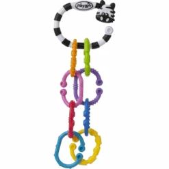 PLAYGRO Bijtring-Rammelketting Zebra 9-delig -Kinderspeelgoed playgro bijtring rammelketting zebra 9 delig a151825 1