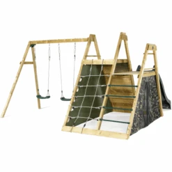 Plum® Klimpiramide Met Dubbele Schommel -Kinderspeelgoed plum klimpiramide met dubbele schommel a207364 1