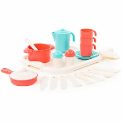 POLESIE ® Keukenset Op Dienblad (3 Personen) 8 POLESIE ® Keukenset Op Dienblad (3 Personen) -Kinderspeelgoed polesie keukenset op dienblad 3 personen a298831 3