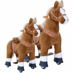 PonyCycle ® Bruin Met Rem En Geluid - Groot 8 PonyCycle ® Bruin Met Rem En Geluid - Groot -Kinderspeelgoed ponycycle bruin met rem en geluid groot a313694 3