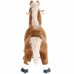 PonyCycle ® Bruin Met Rem En Geluid - Klein -Kinderspeelgoed ponycycle bruin met rem en geluid klein a313688 2