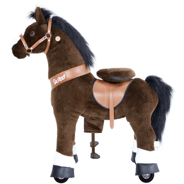 PonyCycle ® Donkerbruin Met Rem En Geluid - Klein 2 PonyCycle ® Donkerbruin Met Rem En Geluid - Klein - Afbeelding 2