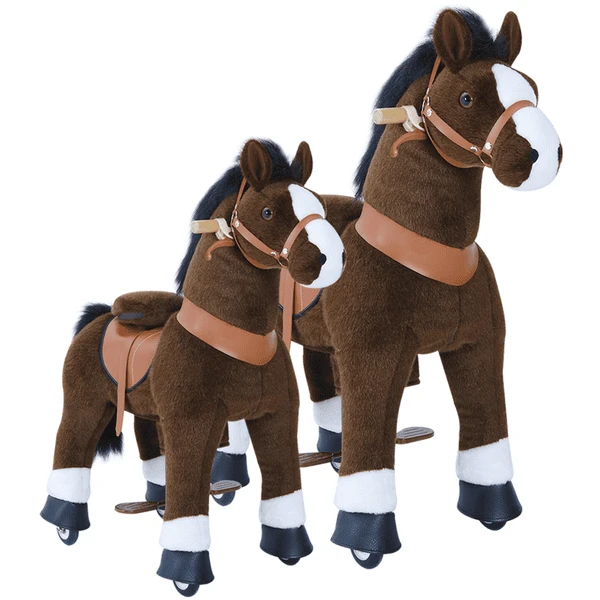 PonyCycle ® Donkerbruin Met Rem En Geluid - Klein 4 PonyCycle ® Donkerbruin Met Rem En Geluid - Klein - Afbeelding 4