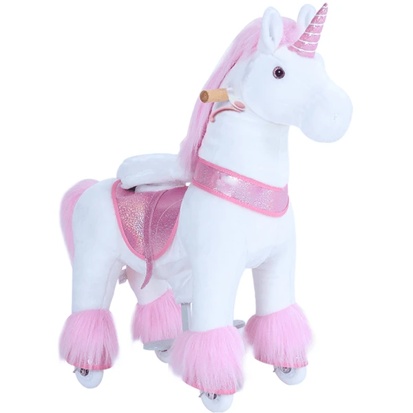 PonyCycle ® Roze Eenhoorn Met Rem - Groot 1 PonyCycle ® Roze Eenhoorn Met Rem - Groot