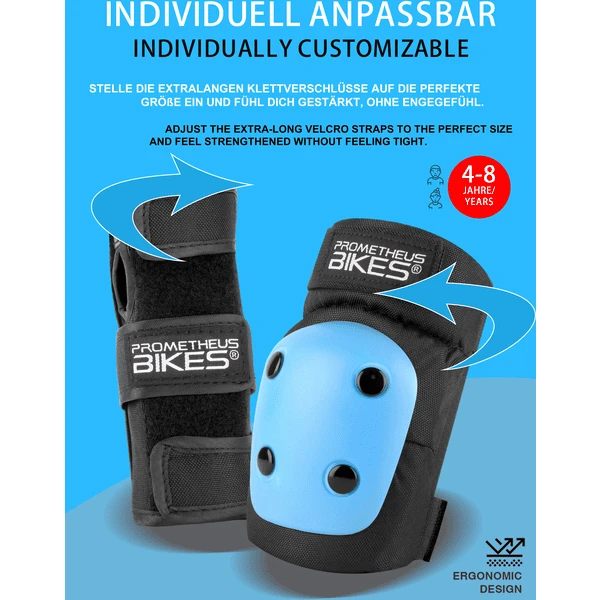 PROMETHEUS BICYCLES ® Beschermers Pads Set 6 In 1 Blauw 4 PROMETHEUS BICYCLES ® Beschermers Pads Set 6 In 1 Blauw - Afbeelding 4