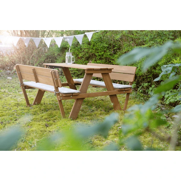 Roba Kinder Picknicktafel For 4 Outdoor Deluxe Teak Met Rugleuning 3 Roba Kinder Picknicktafel For 4 Outdoor Deluxe Teak Met Rugleuning - Afbeelding 3