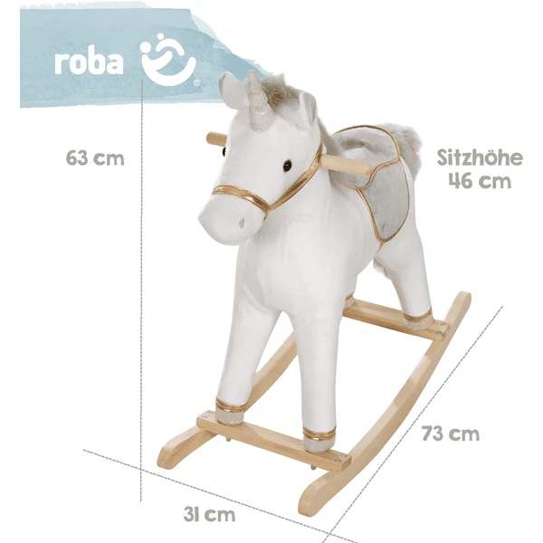 Roba Schommelende Eenhoorn Groot 2 Roba Schommelende Eenhoorn Groot - Afbeelding 2