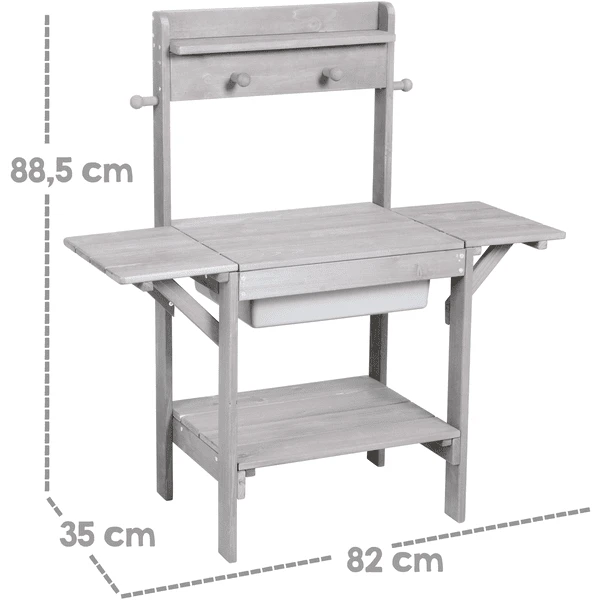 Roba Speelkeuken Outdoor Midi Grijs 2 Roba Speelkeuken Outdoor Midi Grijs - Afbeelding 2