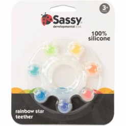 Sassy Baby Regenboog Ster Silicone Bijtringen -Kinderspeelgoed sassy baby regenboog ster silicone bijtringen a349480 3