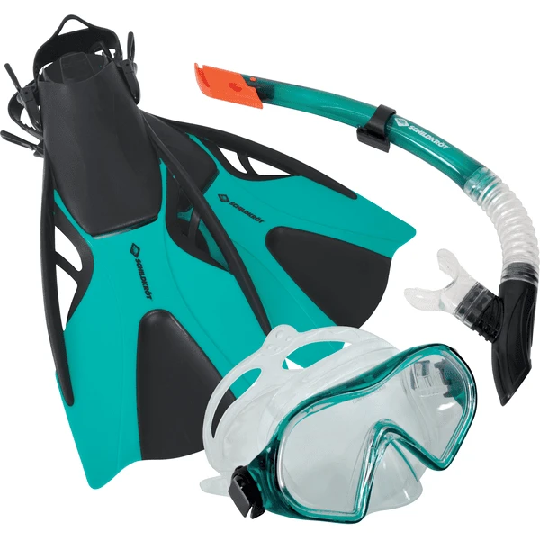 Schildkröt SCHILDKRÖT ® Snorkelset Cayman Turquoise - 3 Stuks, Maat S/M 4 Schildkröt SCHILDKRÖT ® Snorkelset Cayman Turquoise - 3 Stuks, Maat S/M - Afbeelding 4