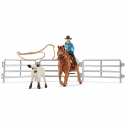 Schleich ® Team Roping Met Cowgirl 42577