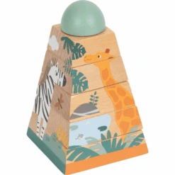 Small Foot ® Stapeltoren " Safari -Kinderspeelgoed small foot stapeltoren safari a378093 2