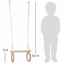 Small Foot ® Trapeze Met Houten Turnringen 8 Small Foot ® Trapeze Met Houten Turnringen -Kinderspeelgoed small foot trapeze met houten turnringen a329321 3