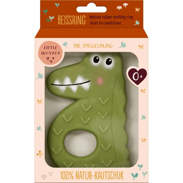 SPIEGELBURG COPPENRATH Bijtring Van Natuurrubber Krokodil - Little Wonder 2 SPIEGELBURG COPPENRATH Bijtring Van Natuurrubber Krokodil - Little Wonder - Afbeelding 2