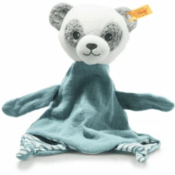 Steiff Paco Panda Knuffeldoekje, Grijs/wit/ Petrol