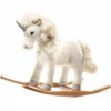 Steiff Schommelpaard Starly Unicorn Wit