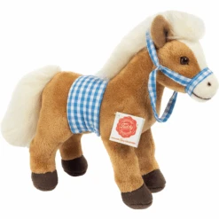 Teddy HERMANN ® Paard Staand Met Zadel, 23 Cm