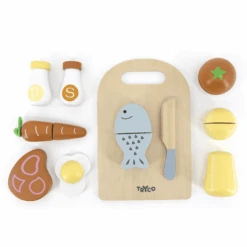 Tryco Houten Snijplank Met Voedsel -Kinderspeelgoed tryco houten snijplank met voedsel a394075 2