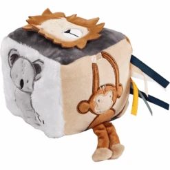 Tryco Pluche Activiteiten Kubus Jungle -Kinderspeelgoed tryco pluche activiteiten kubus jungle a394081 2