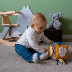 Tryco Pluche Activiteiten Kubus Jungle -Kinderspeelgoed tryco pluche activiteiten kubus jungle a394081 4