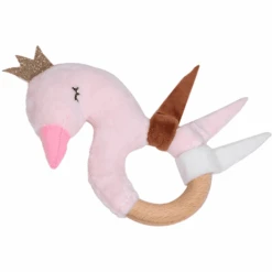Tryco Pluche Speen Met Rammelaar - Swan Ivy -Kinderspeelgoed tryco pluche speen met rammelaar swan ivy a394204 2