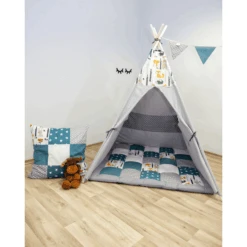 Ullenboom Teepee Bosdieren Petrol 9 Ullenboom Teepee Bosdieren Petrol -Kinderspeelgoed ullenboom teepee bosdieren petrol a363152 4