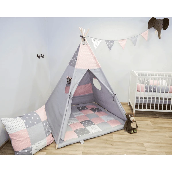 Ullenboom Tipi Roze Grijs 2 Ullenboom Tipi Roze Grijs - Afbeelding 2