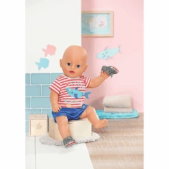 Zapf Creation BABY Born® Bath Pyjama & Klompjes Blauw 43cm -Kinderspeelgoed zapf creation baby born bath pyjama amp klompjes blauw 43cm a403227 3